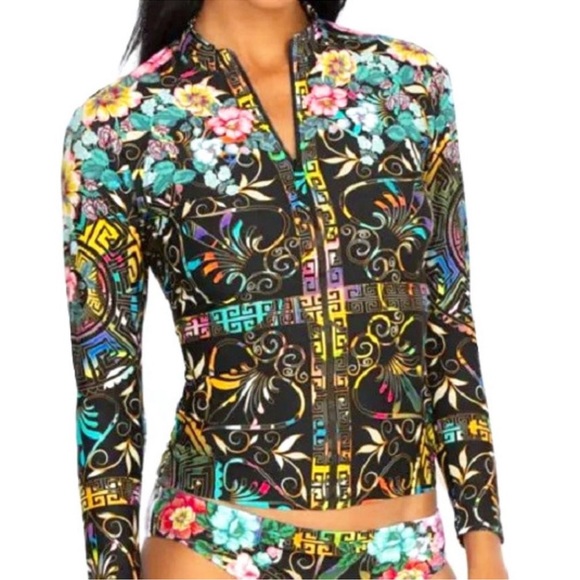 NWT Johnny Was JOY Surf Shirt & Bikini Bottoms [2-Pc] - Picture 8 of 11